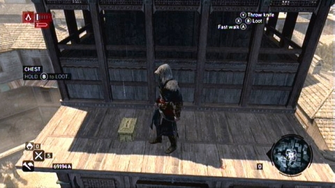 It lies on a wooden platform attached to the watchtower - Bayezid District/Arsenal (11-20) - Treasure chests - Assassins Creed: Revelations - Game Guide and Walkthrough