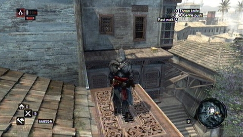 The chest is hidden on a wooden platform in the middle of the building - Bayezid District/Arsenal (11-20) - Treasure chests - Assassins Creed: Revelations - Game Guide and Walkthrough