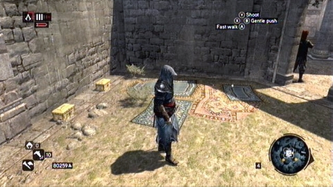 Both boxes are located in a guarded courtyard - Imperial District (01-10) - Treasure chests - Assassins Creed: Revelations - Game Guide and Walkthrough