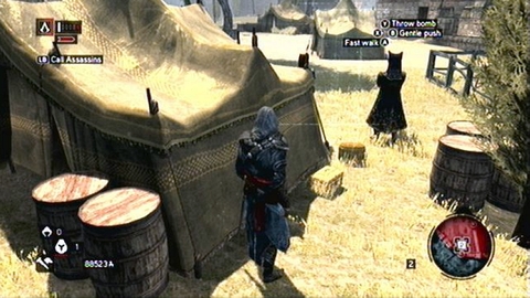 It is guarded by two soldiers standing next to tent - Imperial District (21-28) - Treasure chests - Assassins Creed: Revelations - Game Guide and Walkthrough