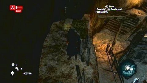 It is located on a rocky ledge above the path - Capadocia (01-12) - Treasure chests - Assassins Creed: Revelations - Game Guide and Walkthrough