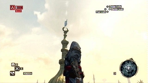 Parchment hovers over the spire of the dome - Location of pages - Ishak Pashas memoir pages - Assassins Creed: Revelations - Game Guide and Walkthrough