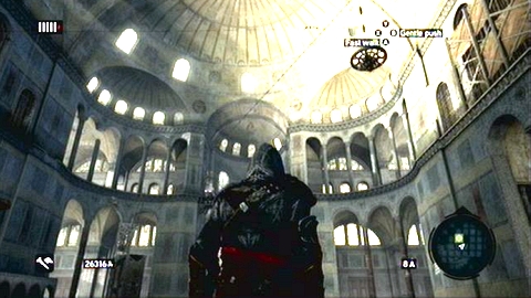Jump down there and go to the main nave - Hagia Sophia's Secret - p. 1 - Ishak Pashas memoir pages - Assassins Creed: Revelations - Game Guide and Walkthrough