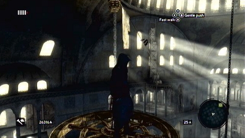 Jump onto it and then slide down the line - Hagia Sophia's Secret - p. 2 - Ishak Pashas memoir pages - Assassins Creed: Revelations - Game Guide and Walkthrough