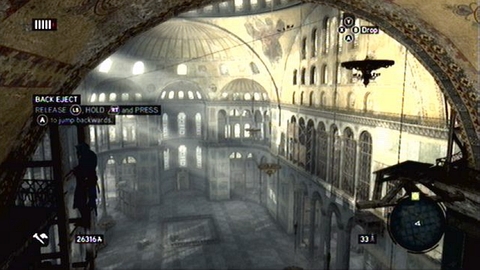 From there climb the wooden scaffolding on the left and then climb the wall on the opposite side of the chamber - Hagia Sophia's Secret - p. 2 - Ishak Pashas memoir pages - Assassins Creed: Revelations - Game Guide and Walkthrough