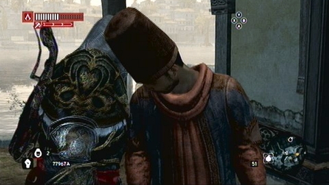 To bribe a herald, walk towards him and then press B - Assassins guild - p. 2 - Compendium of knowledge - Assassins Creed: Revelations - Game Guide and Walkthrough