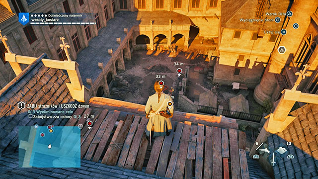 First, you have to take care of three enemies and sabotage the bell - 01 - Graduation - Sequence 3 - Assassins Creed: Unity - Game Guide and Walkthrough
