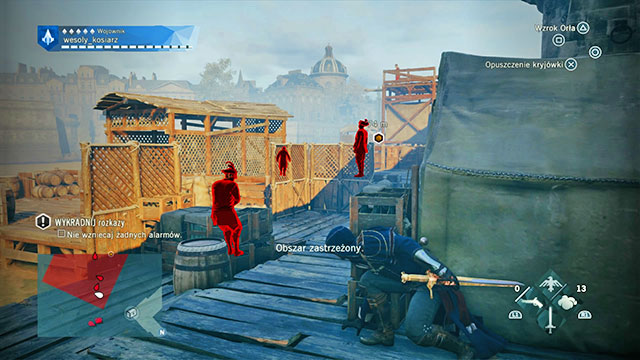 The arrangement of guards allows you to perform silent assassinations. - 01 - Starving Times - Sequence 9 - Assassins Creed: Unity - Game Guide and Walkthrough