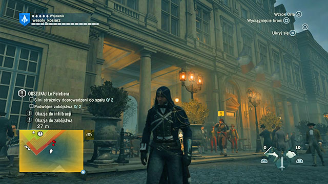 Just three guards and no bells around. - 01 - A Dinner Engagement - Sequence 10 - Assassins Creed: Unity - Game Guide and Walkthrough