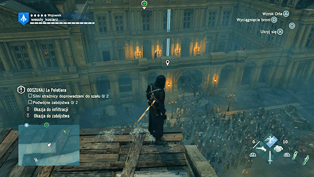The dense crowd will help you. - 01 - A Dinner Engagement - Sequence 10 - Assassins Creed: Unity - Game Guide and Walkthrough