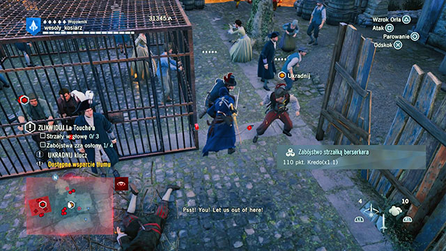 The guard has the key to the cage. - 02 - Rise of the Assassin - Sequence 11 - Assassins Creed: Unity - Game Guide and Walkthrough
