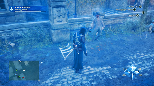 the symbol is near Ponte Notre-Dame, on the ground, in front of the statue - Side quests - Palais de Justice - Assassins Creed: Unity - Game Guide and Walkthrough
