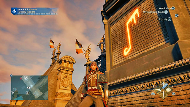 You find the first answer on the city hall - Side quests - Hotel de Ville - Assassins Creed: Unity - Game Guide and Walkthrough