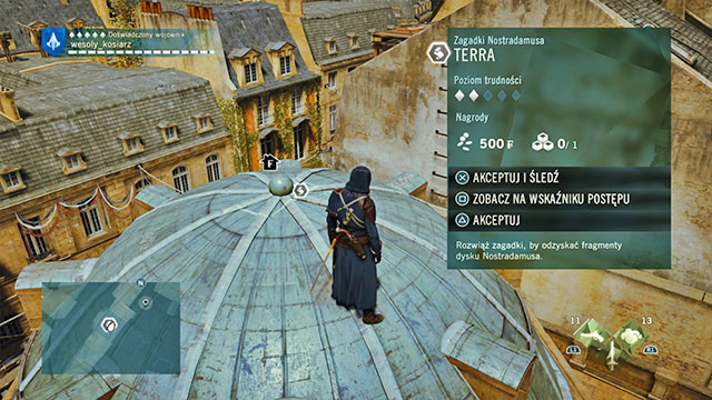 The symbol is on the rooftop, atop the dome - Side quests - Arsenal - Assassins Creed: Unity - Game Guide and Walkthrough