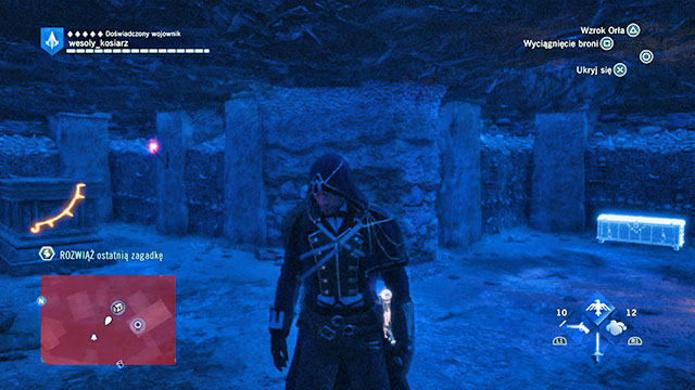 The third solution is under the Temple keep, on the sarcophagus, next to the treasure chest, near the second fight with Germain - Side quests - Temple - Assassins Creed: Unity - Game Guide and Walkthrough