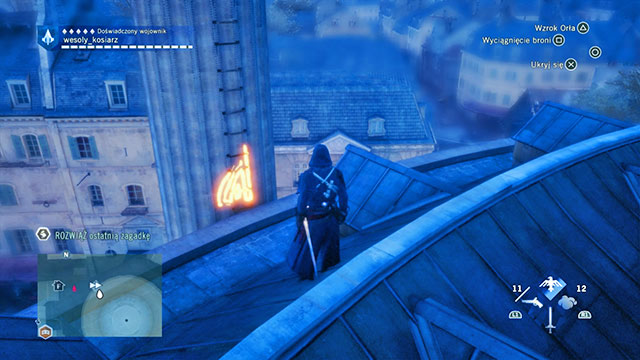The third solution is on the roof of the Halle aux Bles, on the wall of the tower with the viewpoint, in the spot where you can start climbing the tower - Side quests - Feydeau - Assassins Creed: Unity - Game Guide and Walkthrough