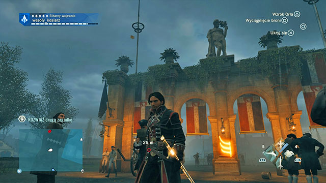 The second solution is on the arch in the Northern part of Champs-de-Mars, from the side of the beach - Side quests - Invalides - Assassins Creed: Unity - Game Guide and Walkthrough