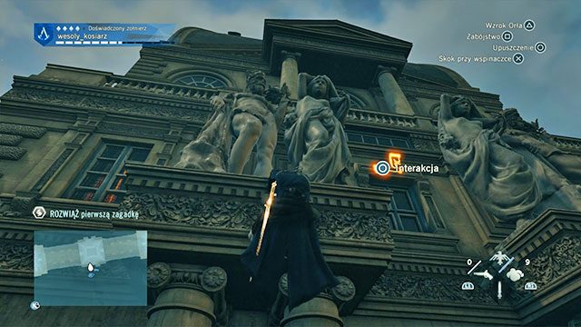The first solution is in the Palace des Tuileries - Side quests - Tuileries - Assassins Creed: Unity - Game Guide and Walkthrough