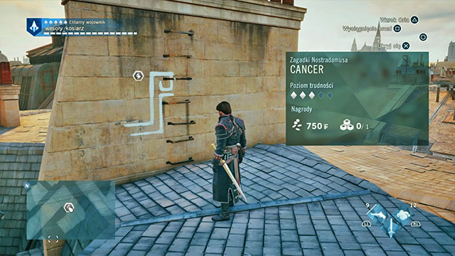 The symbol is on the roof, on the wall housing the chimneys - Side quests - Faubourg Saint-Germain - Assassins Creed: Unity - Game Guide and Walkthrough