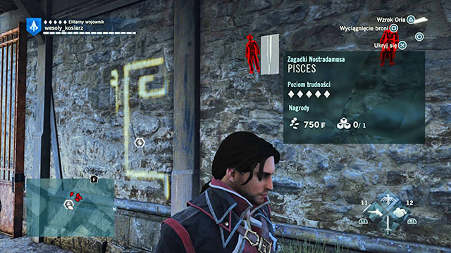 The symbol is in the backstreet between two buildings - Side quests - Saint-Jacques - Assassins Creed: Unity - Game Guide and Walkthrough