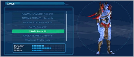 You will have to wait quite long for another armor - Armors - Navi - Armors - Avatar: The Game - Game Guide and Walkthrough