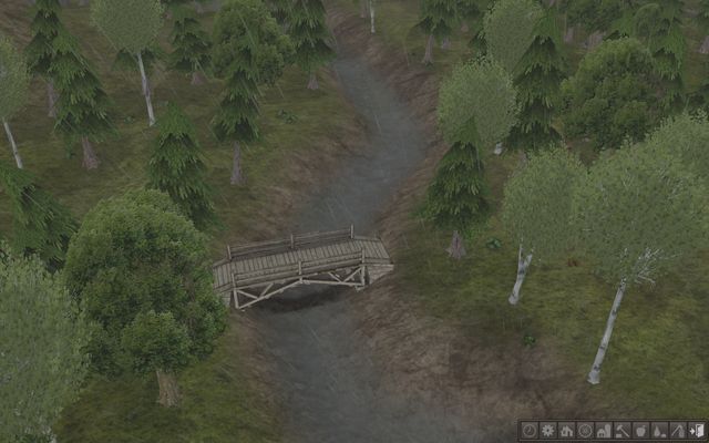 Although it doesnt look sturdy, this bridge is more than enough. - Roads, bridges, tunnels - Buildings - Banished - Game Guide and Walkthrough