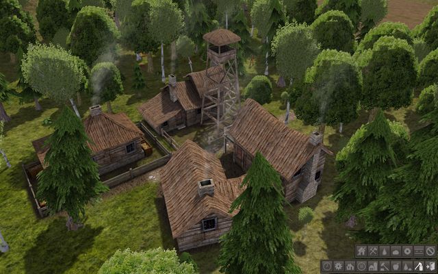 A hunting cabin should be built in a very forested place. - Hunting - Food production - Banished - Game Guide and Walkthrough