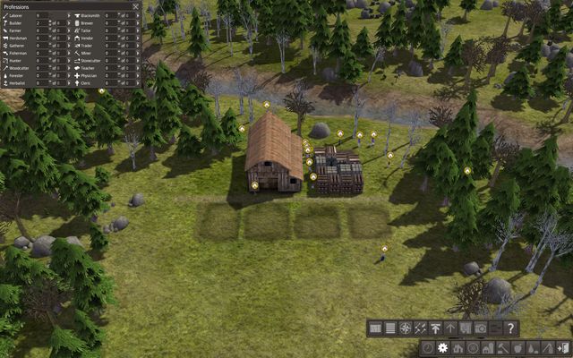 Then you should build some wooden houses as close to the storage barn as possible - remember that you can always upgrade them to stone houses - Starting the game - Banished - Game Guide and Walkthrough