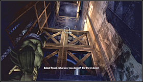 Notice that Batman can't climb up so as a result you must move to your right - Walkthrough - Intensive Treatment - part 2 - Walkthrough - Batman: Arkham Asylum - Game Guide and Walkthrough