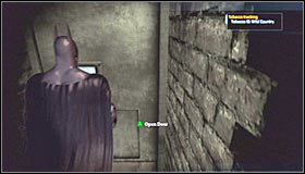 Proceed to your right and make sure that you're still using your detective mode - Walkthrough - Arkham Island - Walkthrough - Batman: Arkham Asylum - Game Guide and Walkthrough