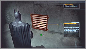You won't encounter any enemy units in your immediate vicinity, so you won't have to spend a lot of time scanning the area - Walkthrough - Medical Facility - part 1 - Walkthrough - Batman: Arkham Asylum - Game Guide and Walkthrough