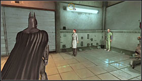 Make sure to remain hidden all the time, because you may lose a lot of health points as a result of enemy gunfire - Walkthrough - Medical Facility - part 1 - Walkthrough - Batman: Arkham Asylum - Game Guide and Walkthrough