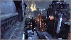 Move forward a bit and crouch once again #1 to be able to move on - Climb to the top of the ACE Chemical building to collect your equipment - Main story - Batman: Arkham City - Game Guide and Walkthrough