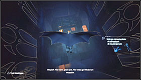 Stop after reaching the second vantage points and Batman will notice the enemy with a hostage below #1 - Locate the source of the sniper shot - Main story - Batman: Arkham City - Game Guide and Walkthrough