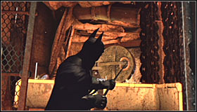 Stop after reaching the hot balustrade - Access the Sionis Steel Mill through the main chimney - Main story - Batman: Arkham City - Game Guide and Walkthrough