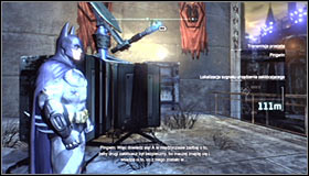 You have to do the same with the two other screen of the disruptor - Disable Penguin's Communications Disruptors - Main story - Batman: Arkham City - Game Guide and Walkthrough