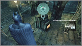 Surprising enemies from above #1 is rather risky, as the small size of the room makes it easy for other enemies to notice you after you attack a given thug - Disable Penguin's Final Communications Disruptor underground - Main story - Batman: Arkham City - Game Guide and Walkthrough