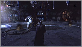 Regardless of whether you place the gel at the right place or not, you need to detonate it using the same buttons (left trigger + X) - Defeat Solomon Grundy - Main story - Batman: Arkham City - Game Guide and Walkthrough