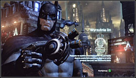 The fight will be very short, as the only thing you have to do is wait for the well-known signs to appear above her head #1 and perform a counterattack when it does (Y) - Catch assassin and plant tracking device - Main story - Batman: Arkham City - Game Guide and Walkthrough