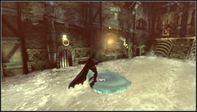 Approach the ledge and once again use the Freeze Blast to create an ice raft #1 - Infiltrate the Steel Mill (part 2) - Main story - Batman: Arkham City - Game Guide and Walkthrough
