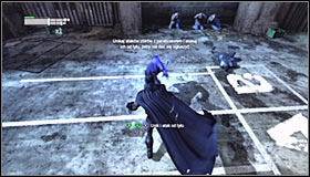 You can of course attack the first enemy from above, though the other enemies will require a special tactic to handle - Gain access to Wonder Tower - Main story - Batman: Arkham City - Game Guide and Walkthrough
