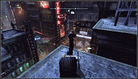 Now I'd suggest approaching the sniper standing on the roof of the left building, the one north-west of the theatre #1 #2 - Follow tracker to save Talia from Joker - Main story - Batman: Arkham City - Game Guide and Walkthrough