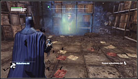 Approach the container and press the right trigger to spray Explosive Gel onto it #1 - Fragile Alliance - p. 1 - Side missions - Batman: Arkham City - Game Guide and Walkthrough