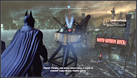 Open the map and choose the point marked as Advanced AR Training 3 #1 - AR Training - Side missions - Batman: Arkham City - Game Guide and Walkthrough