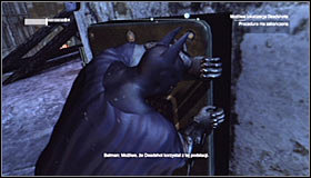 Just like with the second substation, you have to take into account that the area is patrolled by armed enemies #1 - Shot in the Dark - p. 2 - Side missions - Batman: Arkham City - Game Guide and Walkthrough