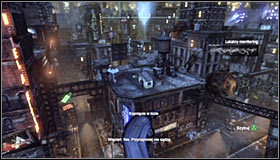 You will be able to approach this side mission after saving Vicki Vale, that is after completing the Rescue Vicki Vale from chopper crash site - The Tea Party - Side missions - Batman: Arkham City - Game Guide and Walkthrough