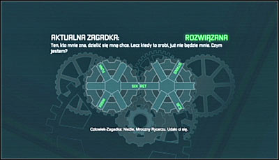 The next, 4th riddle, is related to the Enigma Machine that the officer you've saved just a moment ago has received from the Riddler - Enigma Conundrum (riddles 1-9) - Side missions - Batman: Arkham City - Game Guide and Walkthrough