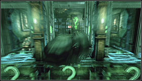 Turn off the Detective Mode, throw a Batarang into the question mark below the left dome #1 and jump towards the platform on which the domes were #2 - Enigma Conundrum (riddles 1-9) - Side missions - Batman: Arkham City - Game Guide and Walkthrough