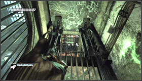 As you have probably guessed, you need to gain momentum and slide (right trigger) underneath the partially opened grate #1 - Enigma Conundrum (riddles 16-17) - Side missions - Batman: Arkham City - Game Guide and Walkthrough