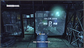Jump onto the ice, wait for the water level to go up and use the Grapnel Gun to grab the grapple point above the last platforms #1 - Cold Call Killer - Side missions - Batman: Arkham City - Game Guide and Walkthrough